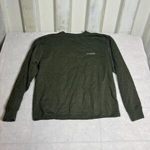Columbia Sweatshirt Mens Green Fleece Long Sleeve Pullover Winterwear‎ Size L